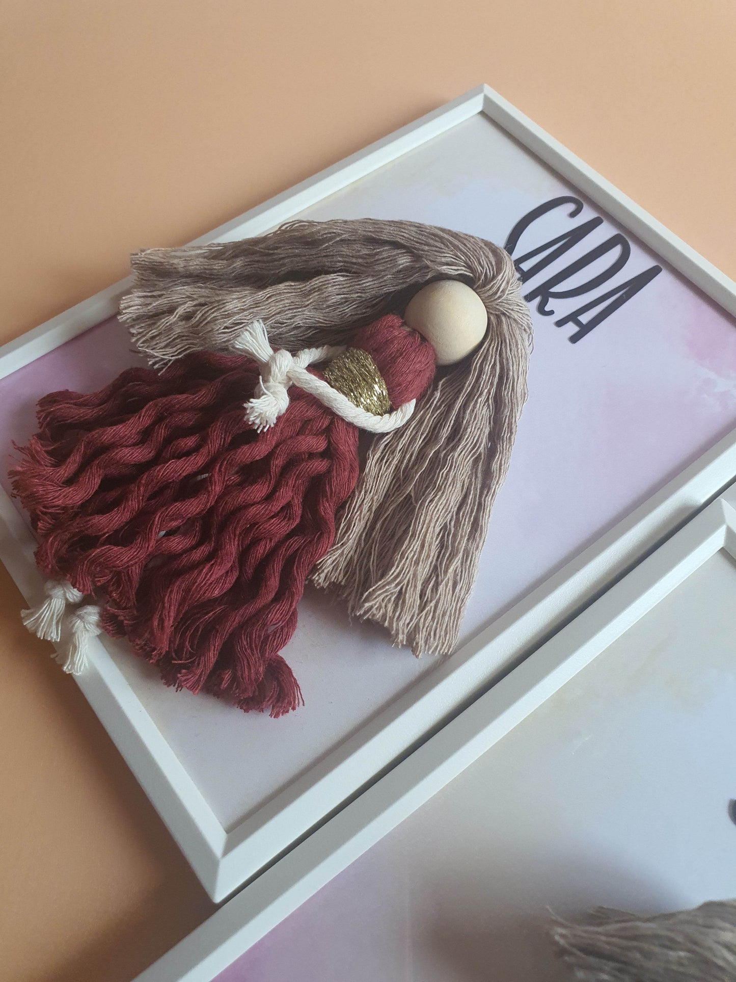A Gift from the Heart – Personalized Macrame Doll Frame | فريم دمية مكرمية باسم مخصص – لمسة حب من توت بوكس - Toot Box