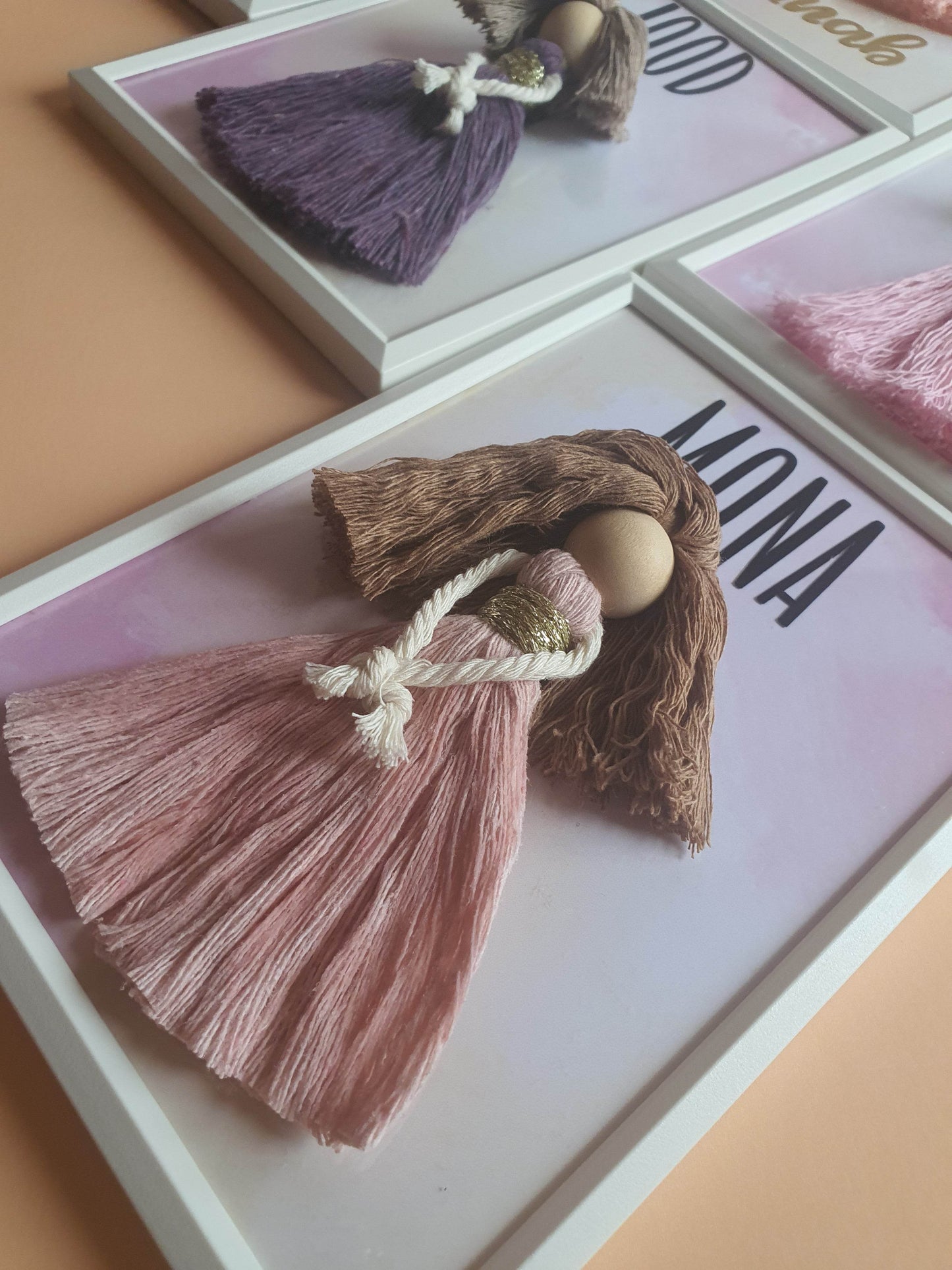 A Gift from the Heart – Personalized Macrame Doll Frame | فريم دمية مكرمية باسم مخصص – لمسة حب من توت بوكس - Toot Box