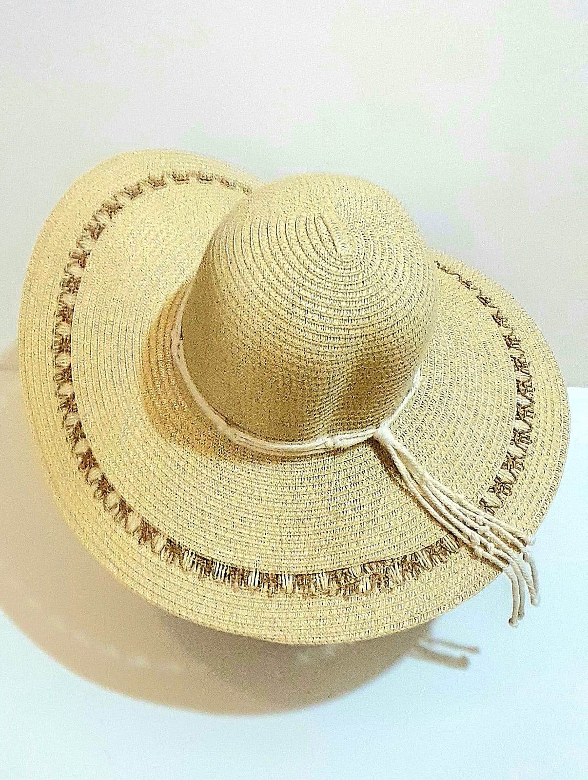 🌞Handwoven Summer Hat – Natural Elegance with Macrame Detail🧵 - Toot Box