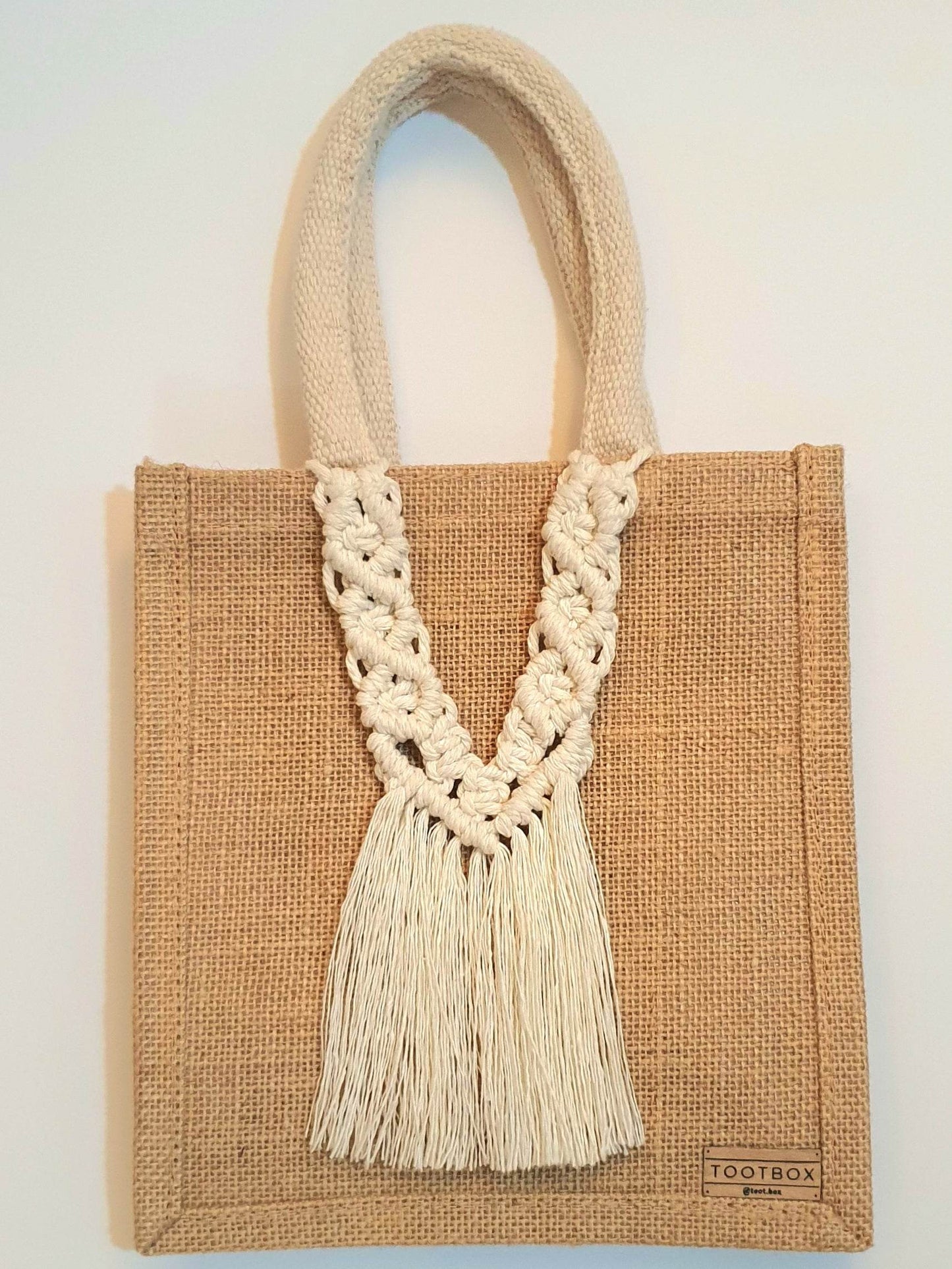 👜Macrame-Jute Tote Bag – Effortless Style, Naturally Made🧵 – S - Toot Box