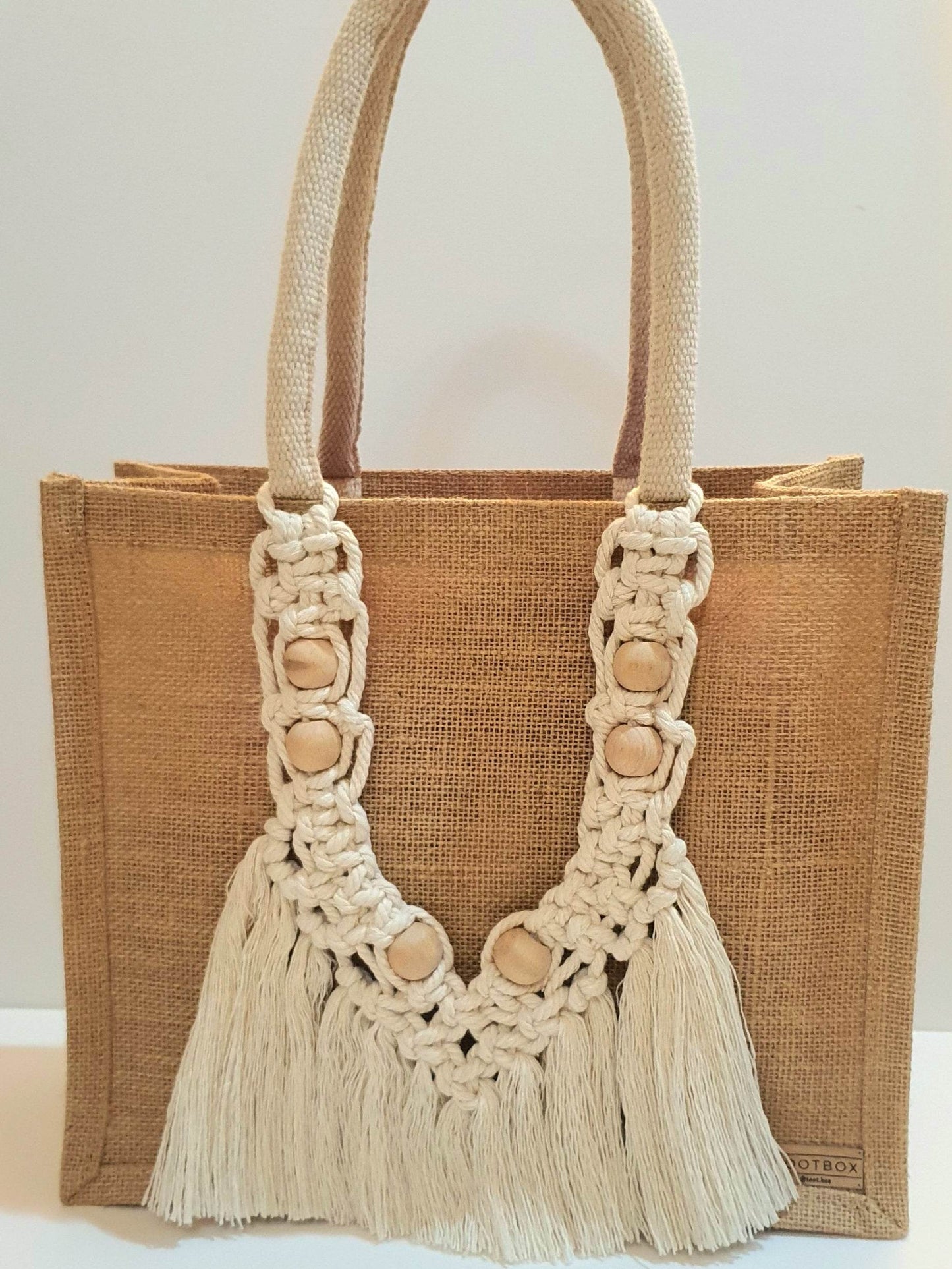 👜Macrame-Jute Tote Bag – Effortless Style, Naturally Made🧵 – M - Toot Box