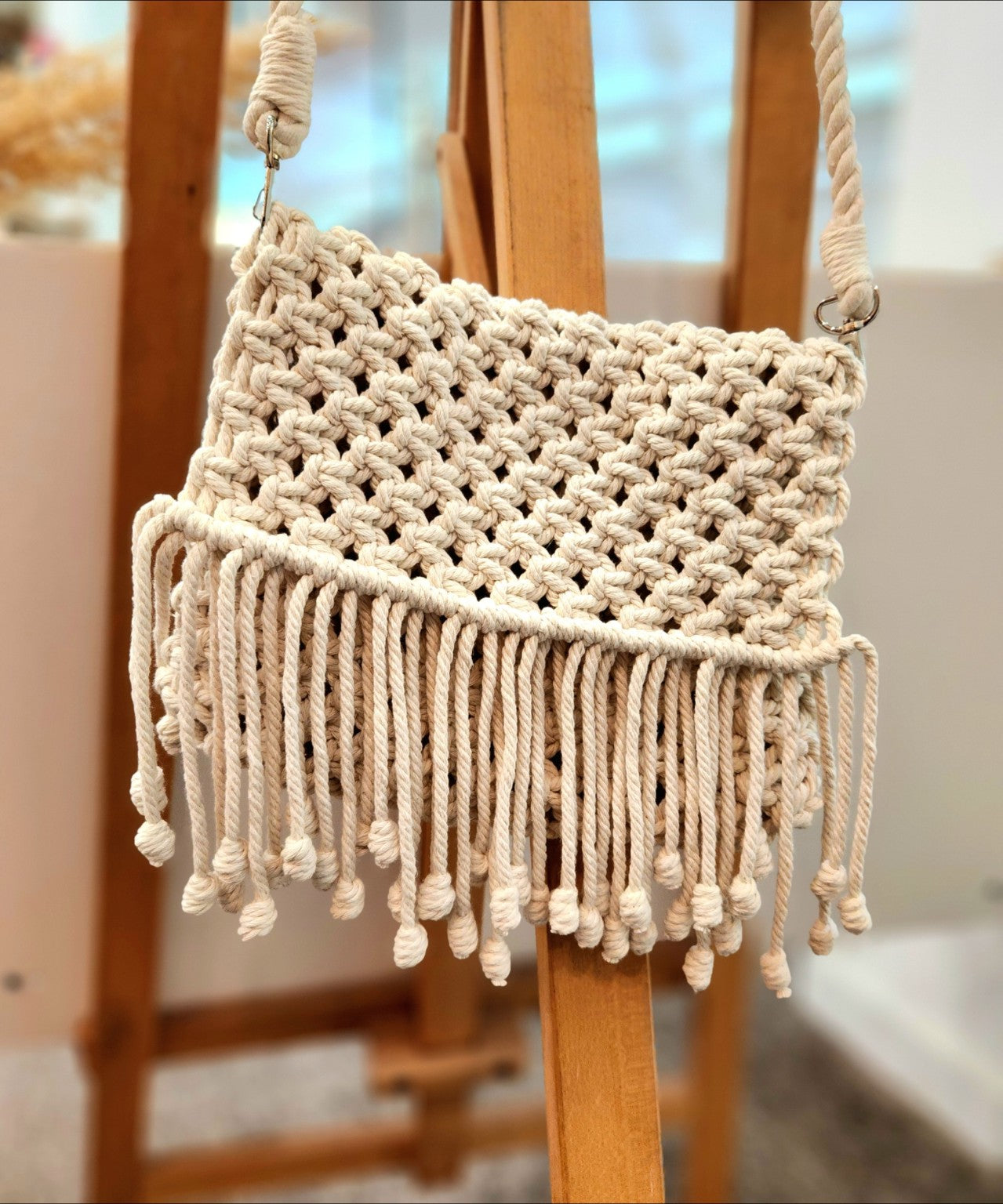 حقيبة مكرمية - أناقة كلاسيكية/عصرية| Handmade Macrame Bag – Classic/Modern Elegance