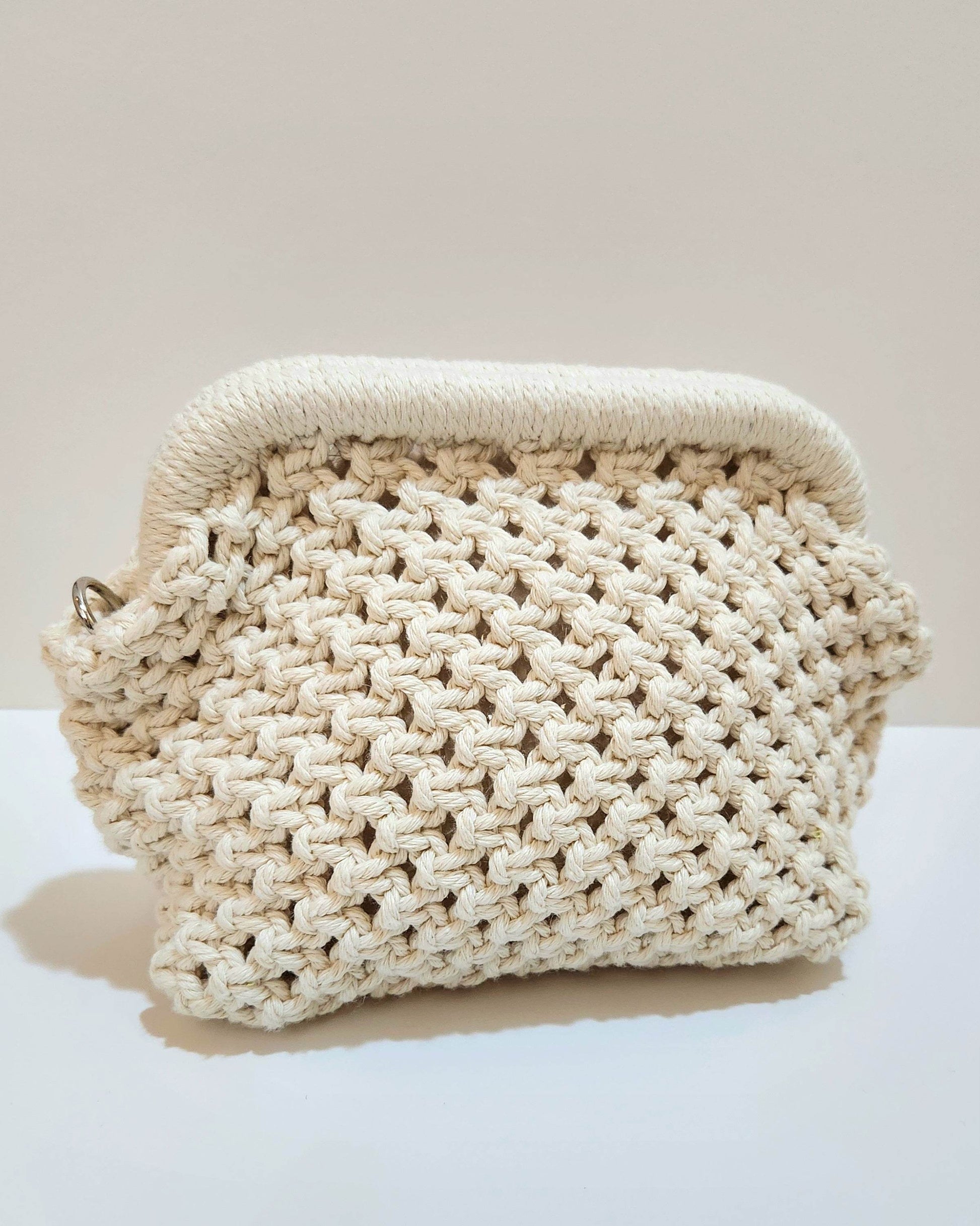 حقيبة مكرمية - زهرة الربيع | Handmade Macrame Bag – Spring Bloom - Toot Box