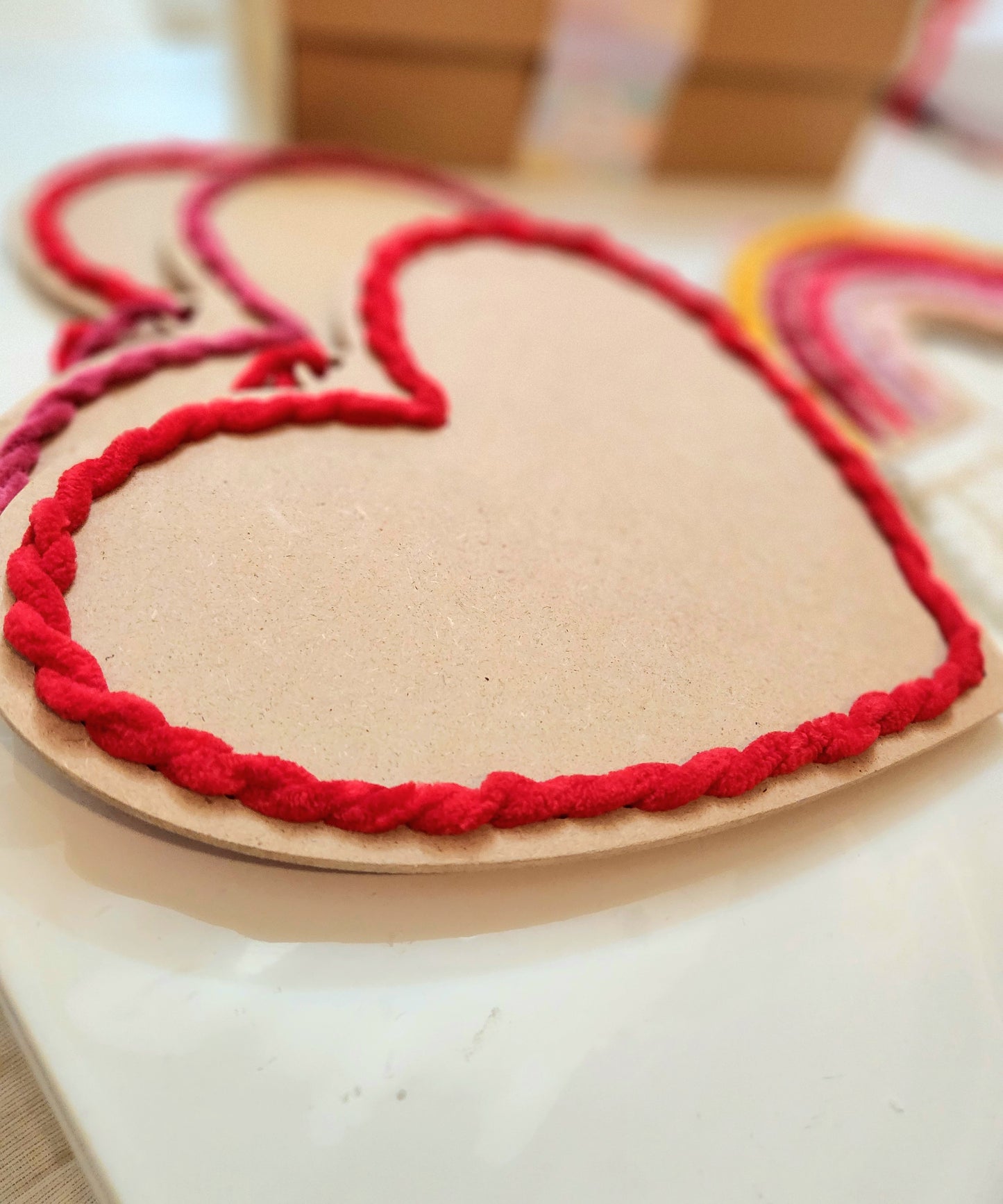 DIY HEART WOOD EMBROIDERY - إصنعها بنفسك - القلب - تطريز الخشب